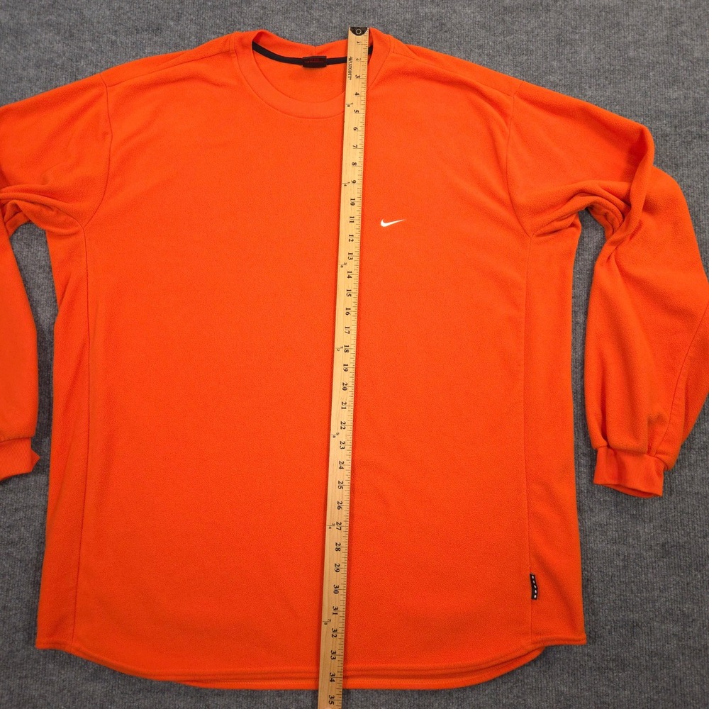 Vintage Nike Fleece Sweatshirt Mens XXL Orange Swoosh Crewneck Athletic 90s Y2K - Picture 5 of 8